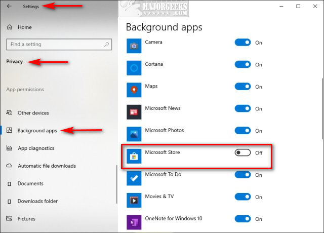 how to disable microsoft store windows 10 pro