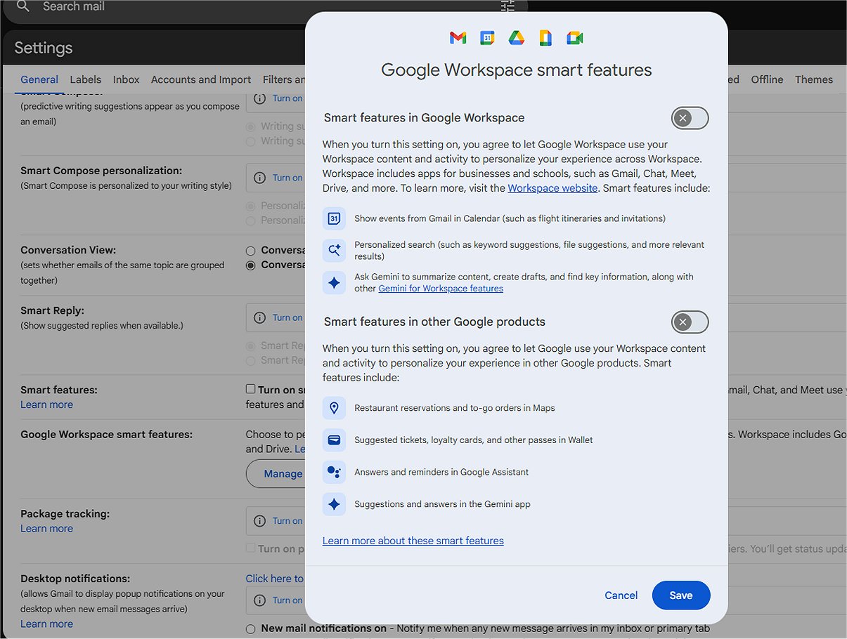 gmail using your emails and attachments for ai training majorgeeks.jpg