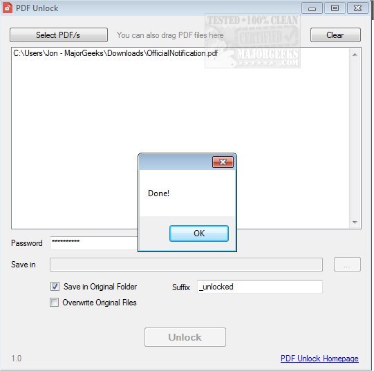 Pdf unlock download