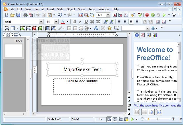 Freeoffice 2018 test