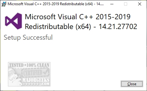 Download Microsoft Visual C 15 19 Redistributable Package Majorgeeks