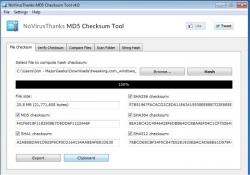 Official Download Mirror for NoVirusThanks MD5 Checksum Tool 