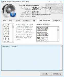 Official Download Mirror for BIOS Beep Codes Verifier