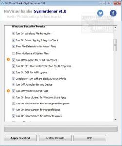 Official Download Mirror for NoVirusThanks SysHardener