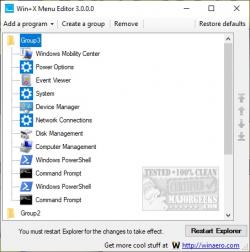 Official Download Mirror for Win+X Menu Editor