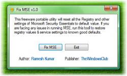 Official Download Mirror for Fix MSE Utility