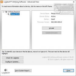 unifying logitech software majorgeeks screenshot