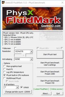 Official Download Mirror for PhysX FluidMark