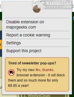 Official Download Mirror for I Don't Care About Cookies for Chrome, Firefox, Edge, Pale Moon, and Safari