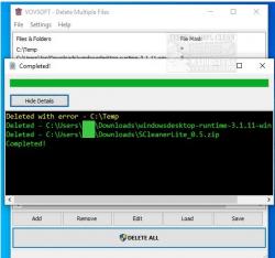 Official Download Mirror for VOVSOFT Delete Multiple Files