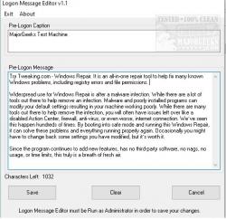 Official Download Mirror for Logon Message Editor