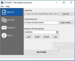 Official Download Mirror for VOVSOFT File Splitter And Joiner
