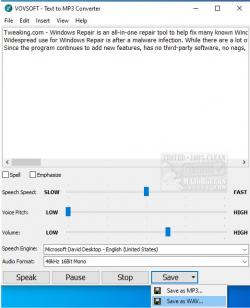 Official Download Mirror for VOVSOFT Text to MP3 Converter