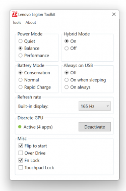 Official Download Mirror for Lenovo Legion Toolkit