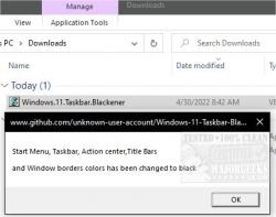 Official Download Mirror for Windows-11-Taskbar-Blackener