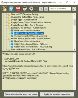 Official Download Mirror for MajorGeeks Windows Tweaks
