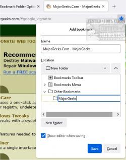 Official Download Mirror for Default Bookmark Folder for Firefox