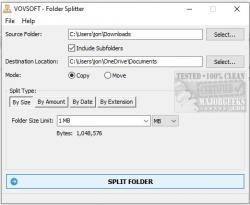 Official Download Mirror for VOVSOFT Folder Splitter