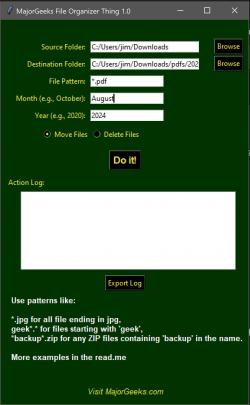 Official Download Mirror for MajorGeeks File Organizer Thing