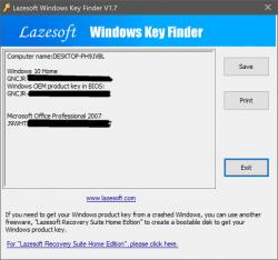 Official Download Mirror for Lazesoft Windows Key Finder 