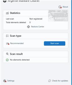 Official Download Mirror for Argente Malware Cleaner