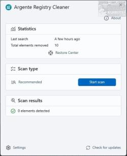 Official Download Mirror for Argente Registry Cleaner
