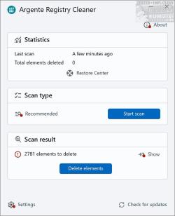 Official Download Mirror for Argente Registry Cleaner