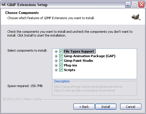 Extension settings. Gimp скрипт фу.