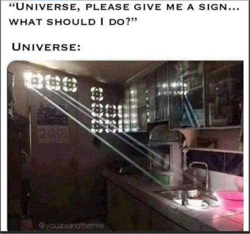 Random Photo: A Sign from the Universe - MajorGeeks